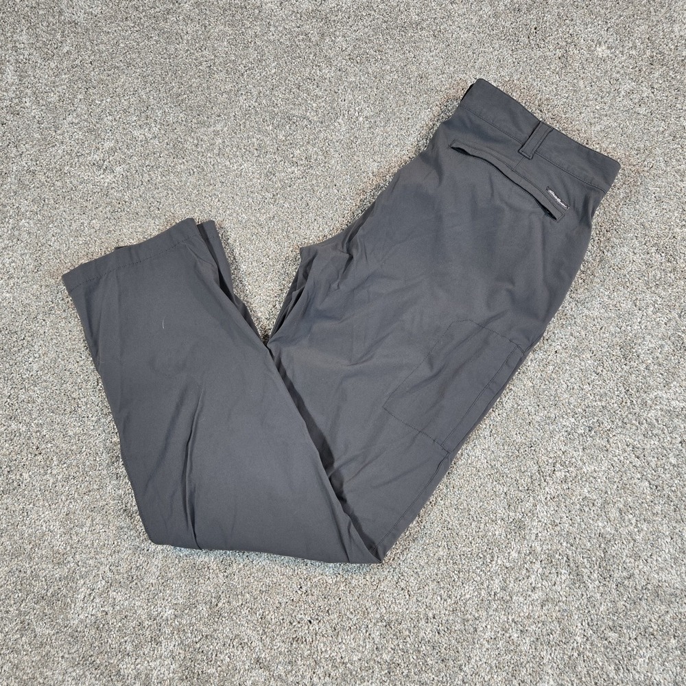 Eddie Bauer Travex Hiking Pants Men's 38x34 Gray Nylon Stretch 5 Pocket Wicking‎